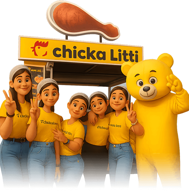 Chicka Litti team with mascot